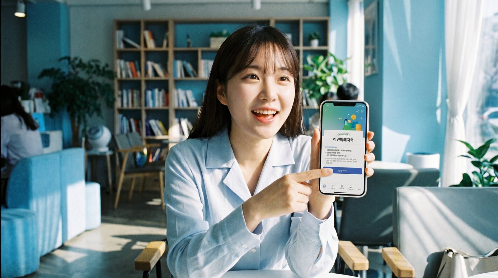 청년미래적금 가입 신청하는 청년 사진