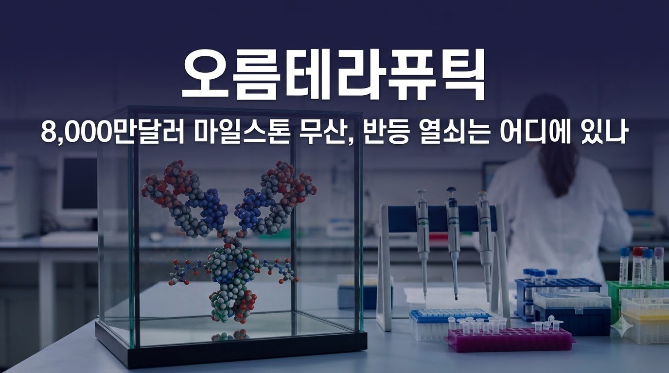 오름테라퓨틱_마일스톤_무산_반등_열쇠